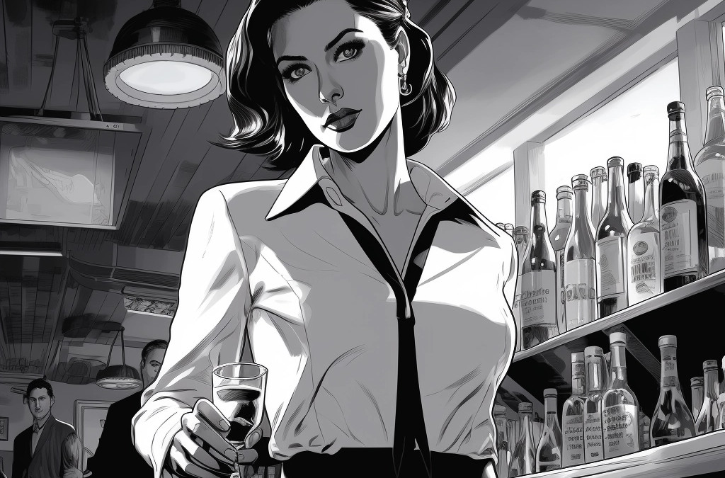 Beautiful female comic book art style